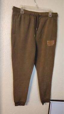 Parish Nation Brown Fleece Cuffed Joggers / Sweatpants - Size L- EUC